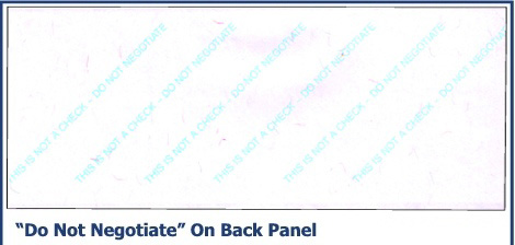 Do Not Negotiate on Back Panel