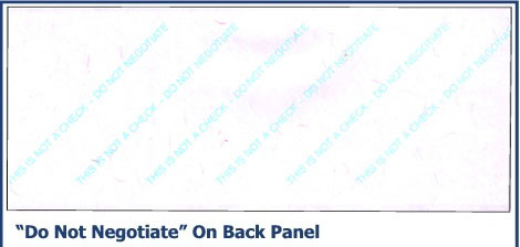Do Not Negotiate - on Back Panel