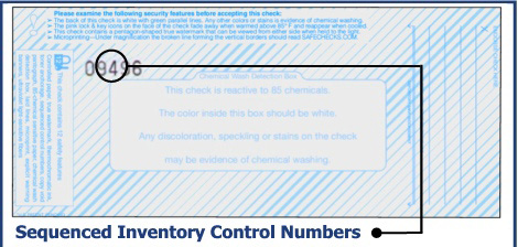 Sequenced Inventory Control Numbers